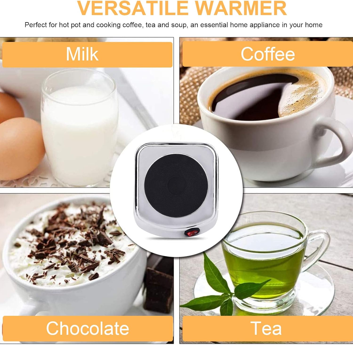 Wytino Electric Stove， 500W Electric Mini Stove Burner Hot Plate Coffee