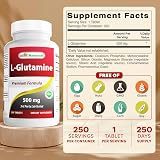 Best Naturals L-Glutamine 500 mg 250 Tablets 250 Count view 2