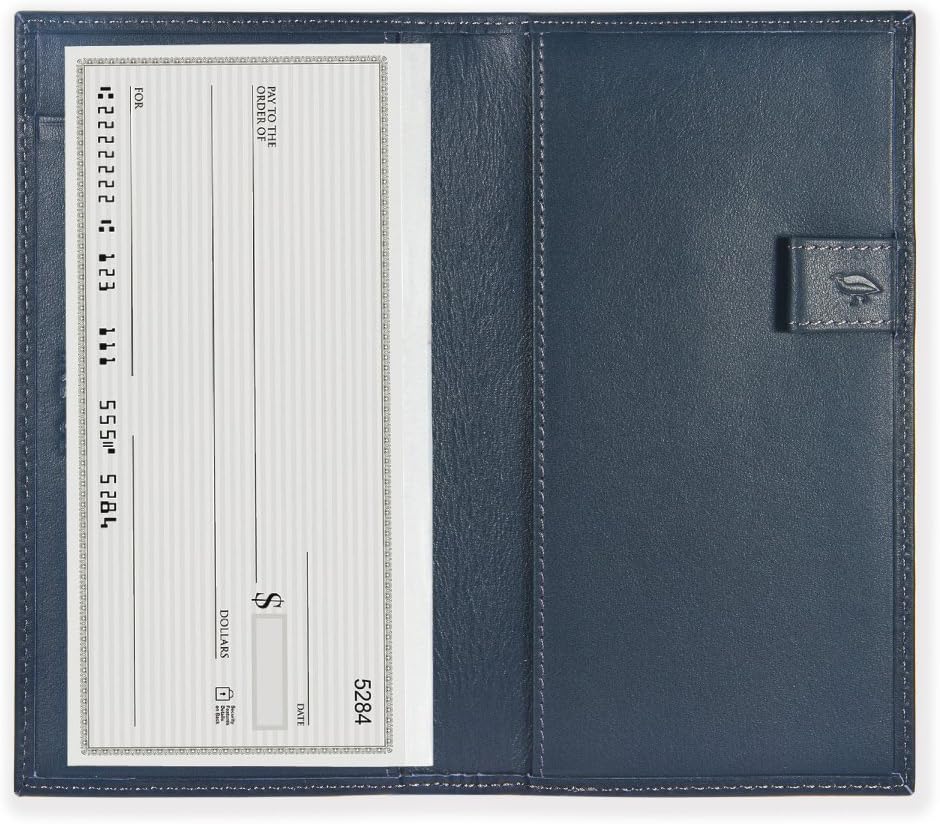 Checkbook Cover with Divider for Men/Women,Made by Italy