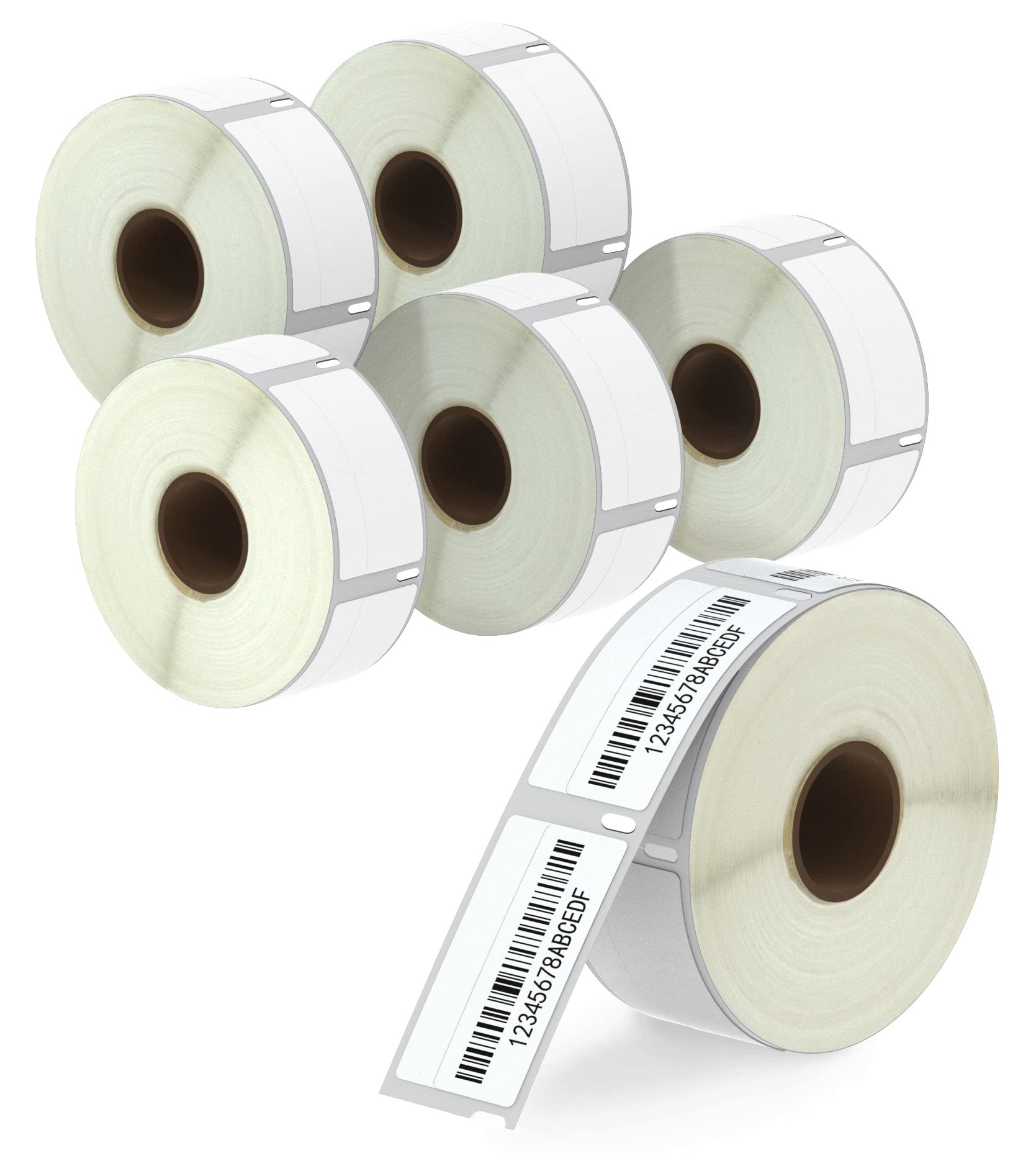 BETCKEY - 6 Rolls 11355 Self-Adhesive Labels Compatible with DYMO S0722550, 19mm x 51mm, 3000 Small Multi-Purpose Labels Compatible with DYMO LabelWriter 450, 4XL, NOT Fit 550 or 5XL