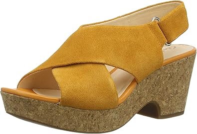 clarks sandals yellow