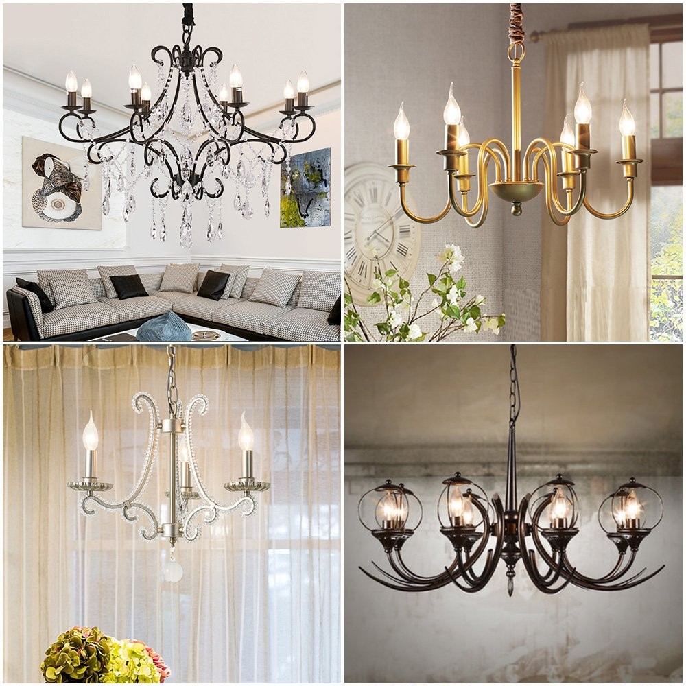 Betorcy E12 LED Candle Light Bulb, 3W Sharp Tip Bulb, Candelabra Base, Warm White 3000K 425lm (30 Watt Equivalent), For Home, Shop, Restaurant, Art Lighting, Pack of 6