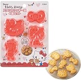 Skater Sanrio CSM1-A Sanrio Cookie Mold, Bread Cutter, Hello Kitty, Snack Time, Set of 4