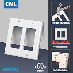 CML 2-Gang Decorator Wall Plates, 20 Pack