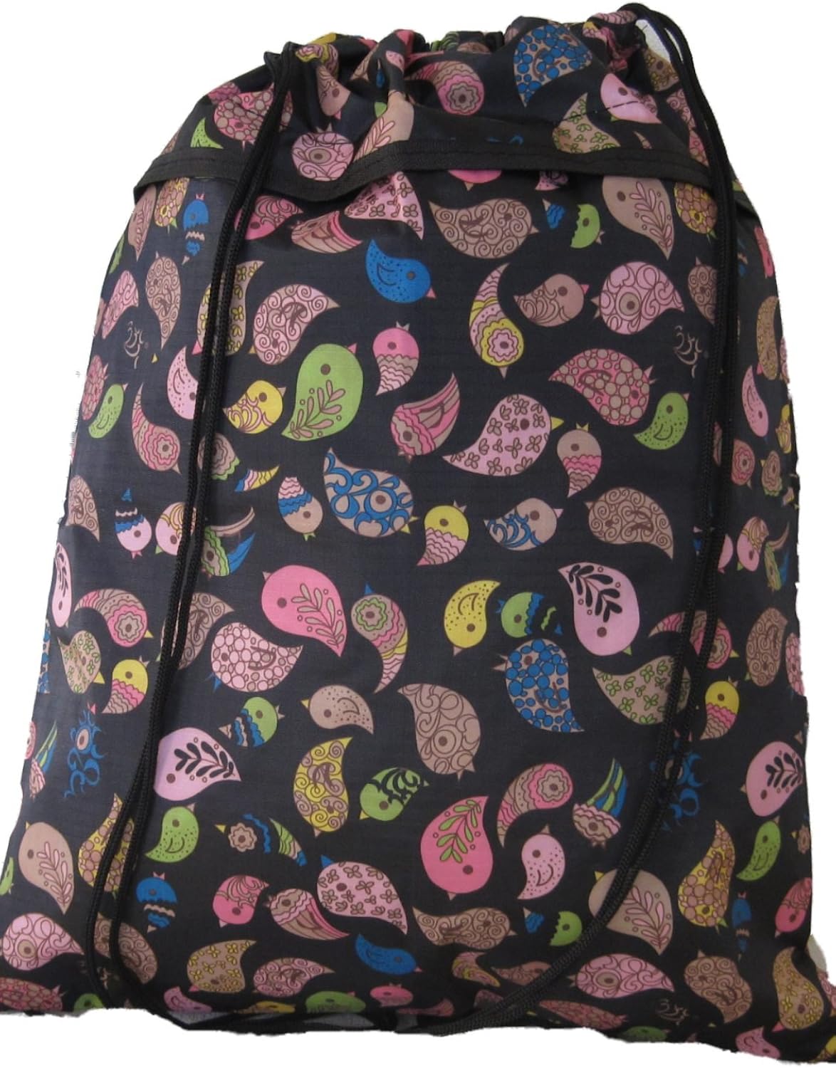 Pretty Drawstring Shoe Bag (LOTS OF DESIGNS) (Bird/Black) Amazon.co.uk