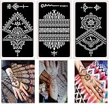 XMASIR 30 Sheets Indian Temples Tattoo Stencils Body Art Painting Templates Kit view 3