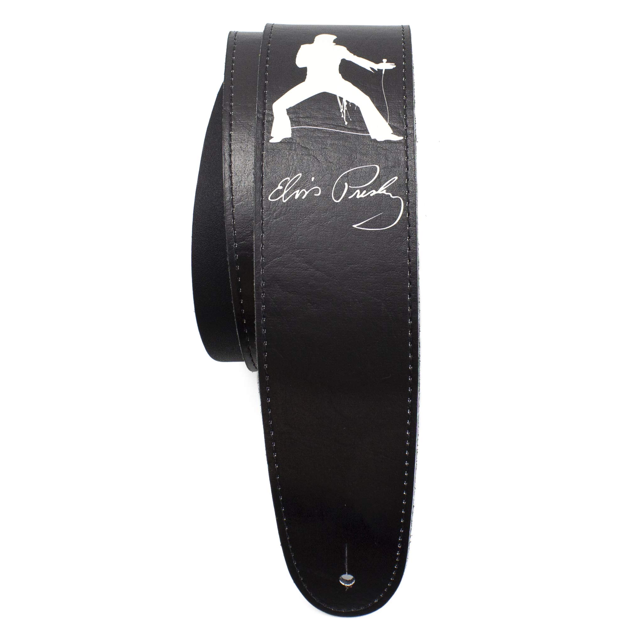 Perri's Leathers P25EPV-8199 Elvis, Leather Guitar Strap with High Resolution Imaging