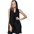 B2prity Women's Ultra-Versatile Long Shawl One Size Fashionable Convertible Cardigan with Belt&Brooch Accessory