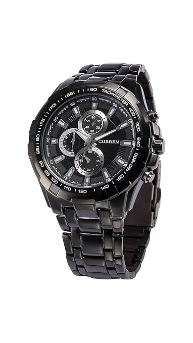 Analogue Black Dial Mens Watch -Cur007