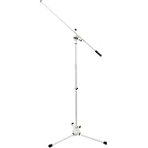 OnStage On-Stage MS7801W Telescoping Microphone Boom Stand, White