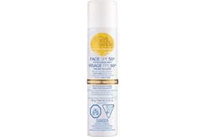 Bondi Sands SPF 50+ Everyday Sunscreen Face Mist for Sensitive Skin | Fragrance Free| Lightweight Face Sunblock Spray for Sen