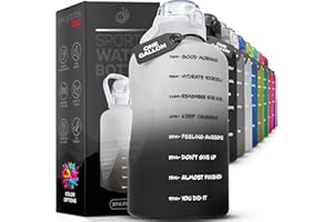 YOU GOT THIS LIVING Motivational Water Bottle with Straw & Handle,One Gallon Water Bottle 128 oz/3.8L,Reusable Water Jug, Achieve All-Day Hydration SpillProof, BPA FREE