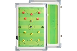 FantasyDay Soccer Coaching Tactical Board, Portable Magnetic Football Coach Blackboard Futsal Tactics Strategy Board - Sport Gift Training Assistant Equipment KIt with Player Markers, Pen and Eraser