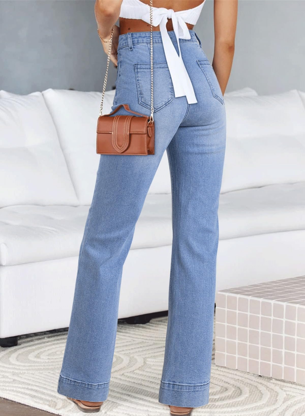 Astylish Wide Leg Jeans for Women High Waisted