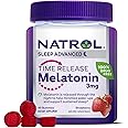 Natrol Time Release Melatonin Gummies, Sleep Support for Adults, 3 mg Melatonin Supplements for Sleep Support, 45 Strawberry-Flavored Gummies, Up to a 45 Day Supply