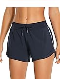 CRZ YOGA Womens Athletic Running Shorts with Zip