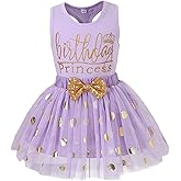 LYSMuch Toddler Kids Baby Girl's Birthday Outfits Princess Vest short Sleeveless Shirt Mesh Tutu Skirt Set