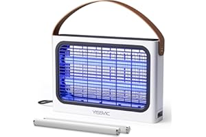 YISSVIC 20W Indoor Bug Zapper Electric Fruit Flies Traps for Indoors Mosquito Zapper Electric Moth Gnat Fly Zapper Extra 2 Bulbs for Home Kitchen Dining Living Room (White)