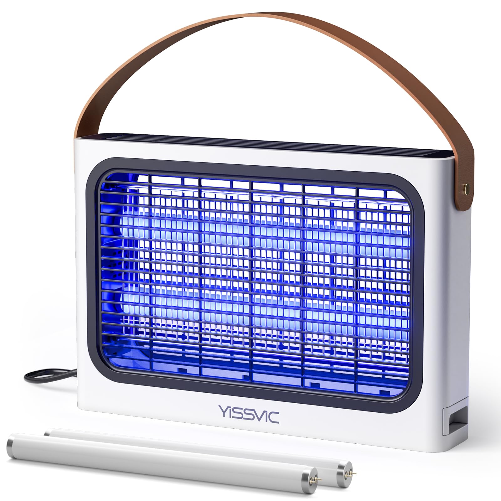 Photo 1 of YISSVIC 20W Indoor Bug Zapper Electric Fruit Flies Traps for Indoors Mosquito Zapper Electric Moth Gnat Fly Zapper Extra 2 Bulbs for Home Kitchen Dining Living Room (White)