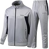 Guanzizai Men's Casual Tracksuit Long Sleeve Sweatsuit Athletic Set Full Zip Running Jogging Sports Jacket and Pants
