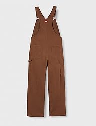 Dickies mens Bib Overalls, Rinsed Timber, 38W x 30L
