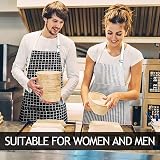 Vicloon Unisex Adjustable Bib Apron 2 Pcs with 2 Pockets Black White view 5