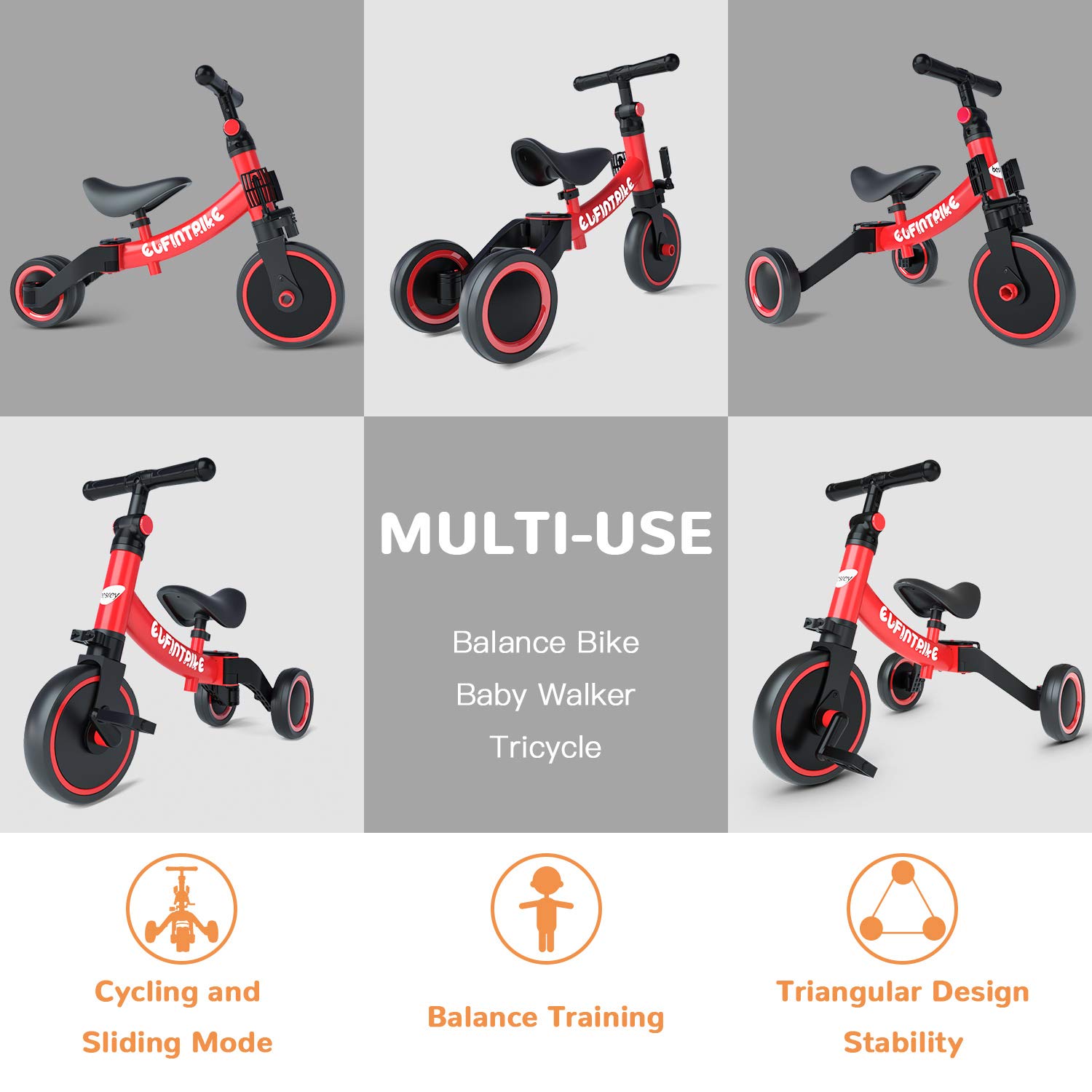 besrey 5 in 1 Toddler Bike for 10 Month 