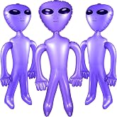 BBTO 3 Pcs Alien Inflates Inflatable Jumbo Alien Blow up Toy for Party Decorations, Halloween, Birthday, Theme Party(35 Inch,Purple)