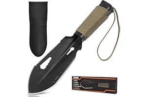 FLYEGO Backpacking Trowel Camping Shovel Hiking Trowel Backpacking Ultralight Shovel Small Potty Multitool for Digging, Metal Detecting, Gardening and Outdoor Survival