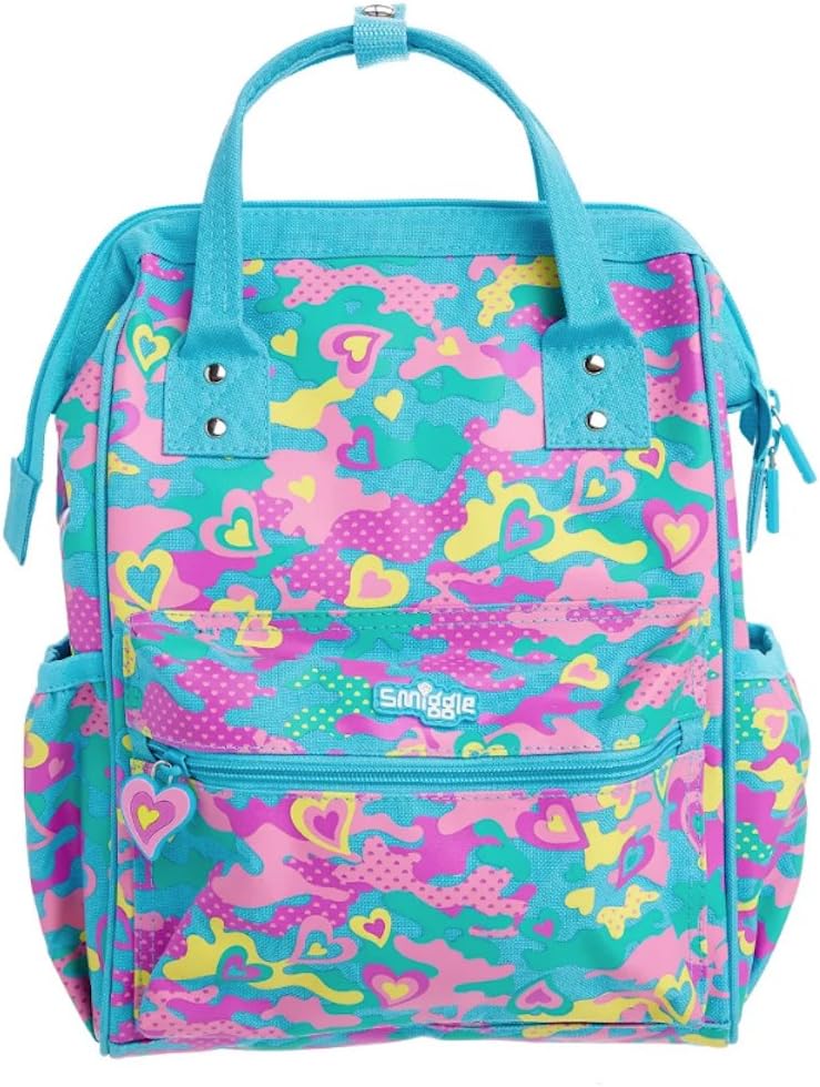 Smiggle Chaos Dimi Backpack Bag (Blue Love Heart) Amazon.co.uk Luggage