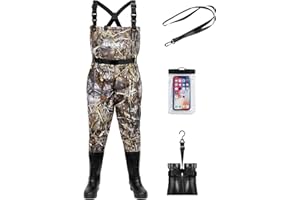 Lekesky Fishing Waders with Boot for Men Women - 2-Ply Nylon/PVC Waterproof Chest Waders for Fly Fishing,Duck Hunting