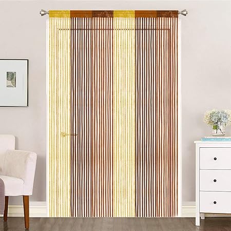 Aizesi Rideau Fil Cuisine Rideau Hauteur 90x200cm Lambrequins