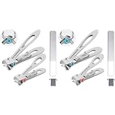 Nail Clippers Set,Fingernail Toenail Clippers for Thick Nails,Nail Clipper for Adult Men Women Seniors (Pack of 2)