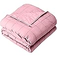 Bare Home Weighted Blanket Queen Size 17lbs (60" x 80") for Adults - All-Natural 100% Cotton - Premium Heavy Blanket Nontoxic Glass Beads (Cotton Light Pink, 60"x80")