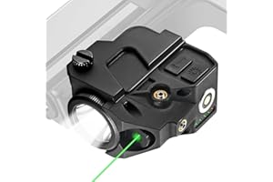 Lasercross CLL103 Flashlight Laser Sight,Magnetic Charging Green Dot Laser Sight for Pistol,Compact Laser Light Combo with Build-in Lithium Battery Used for 21mm Picatinny Rail on Handguns,Shotguns