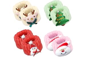 Crosize 8 Pcs Microfiber Wrist Bands for Washing Face, Women's Absorbent Face Washing Wristbands, Prevent Water from Spilling Down Your Arms, Christmas