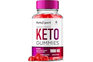 FUZE NATURALS Ketoxpert Keto Gummies, Keto Expert Keto + ACV Gummies Advanced Formula Apple Cider Vinegar Vitamin Supplement, Keto Xpert Gummies +ACV 1000MG Natural Folic Acid Vitamin B12 Beet Root (60 Gummies)