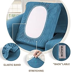 WEERRW Velvet Couch Covers for 2 Cushion Couch Sofa