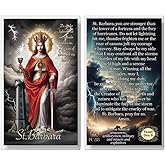 THE SAINTS COLLECTION St Barbara Laminated Prayer Cards pack of 20