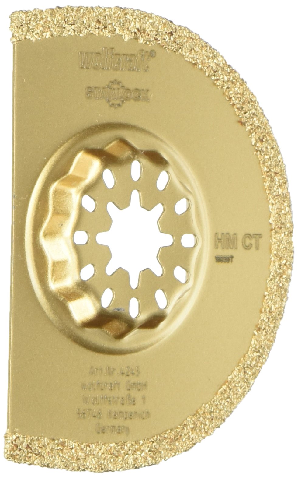 wolfcraft Tungsten Carbide Coated Radial Saw Blade “Expert”, STARLOCK receptacle, mortar, cement joints, Ø 75 mm I 4245000 I For removing damaged tile joints