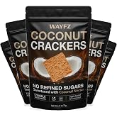Roasted Coconut Crackers – Vegan Snack & Gluten Free Cracker Made with 100% Real Coconut – Organic, Dairy Free, Non-GMO, Ligh