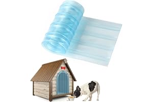 YSGLORY Dog Door Replacement Flap Plastic Vinyl Door Strips Transparent Dog House Door Flap Strips for DIY Dog or Cat Door, Easy to Cut & Install, 7.9 in x 4.9 ft