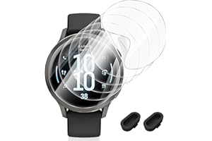 Suoman 6+2 Pack for Garmin Venu 4 41mm Screen Protector, TPU High Definition Clear Protective Film(6)+ Silicone Anti-dust Plu