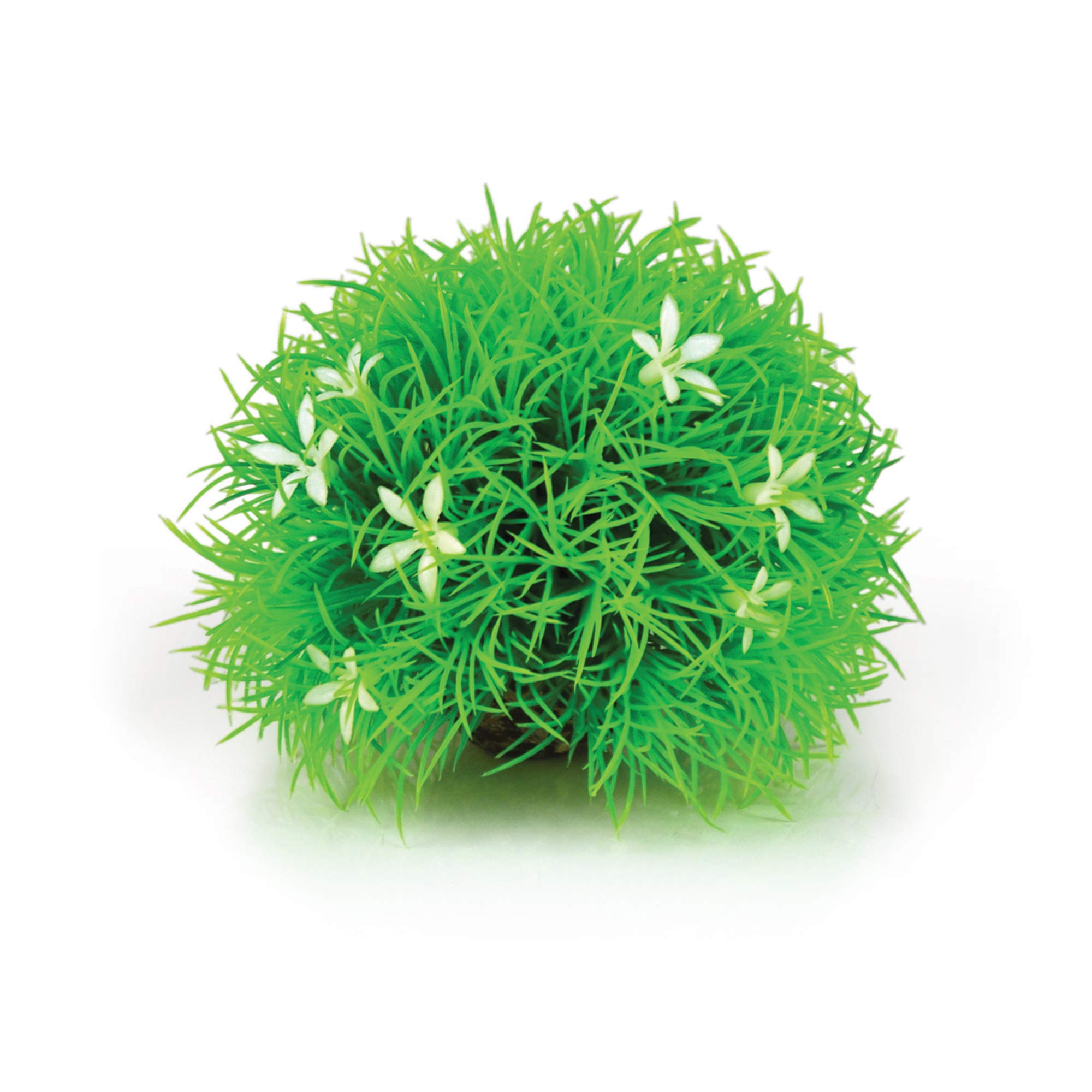 biOrb Fish Tank Decorations, Aquatic Topiary Ball With Daisies (1 x Weighted Green Aquarium Plant), Artificial Fish Tank Plants To Add Colour, Natural-Looking Aquarium Decor For Scenic Background