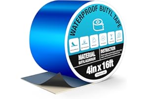 360Tronics Blue Waterproof Tape for Pools, 4" x 16ft, Heavy Duty Strong Adhesive Pool Cover Tape for Roof Leak Repair, RV Roof, Pipe Sealing, Awning, HVAC, Marine