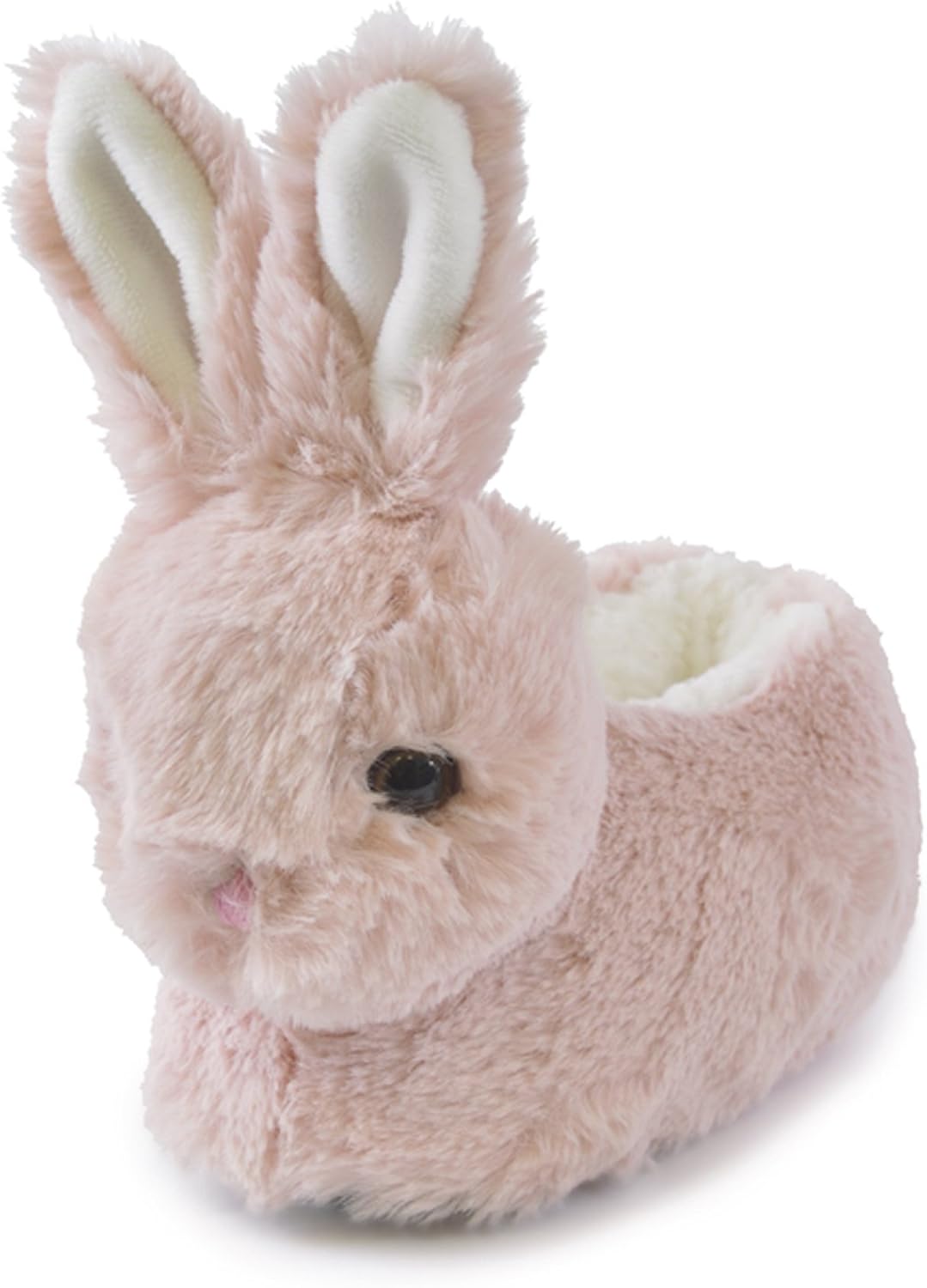 Childrens Girls 3D Bunny Rabbit Novelty Animal Slippers Pink Brown