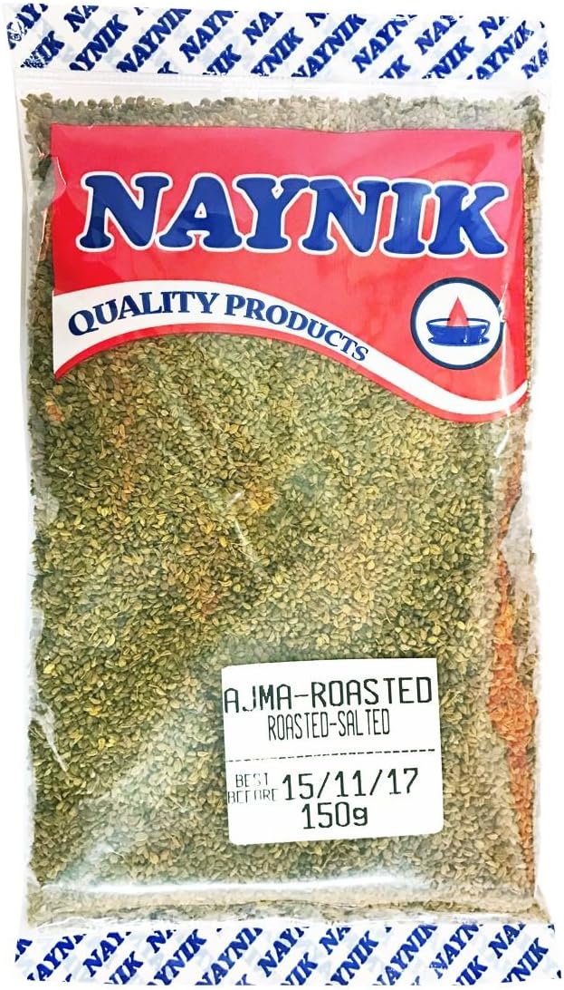 Naynik - Salted & Roasted Ajwain/Carom (Indian Mouth Freshner) - 150g (Pack of 2)