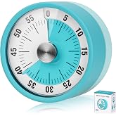 Kitchen Timer, 60-Minute Visual Timer for Kids &amp; Adults, Wind Up Timer with Magnetic Backing, Loud Ring Timers for Classroom, Study, Cooking, Exercise