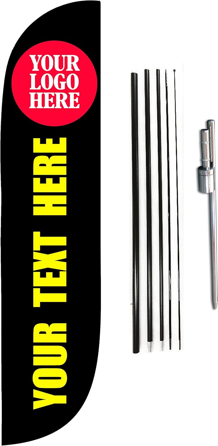 15 Feet Tall Custom Advertising Flags for Outdoor, Premium