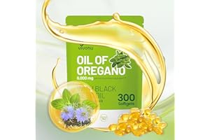 VivoNu Oil of Oregano with Black Seed Oil, Balanced Oil of Oregano Capsules, Organic OreganoOil Softgels,Carvacrol,Thymoquinone, Non-GMO